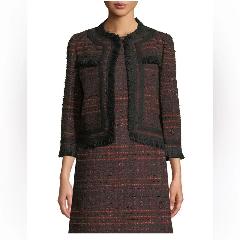 Kate Spade Multi Tweed Fringe Jacket and Dress Suit